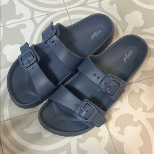 Navy Blue Slide Sandals